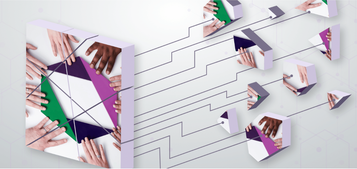 Decorative graphic of the EK logo